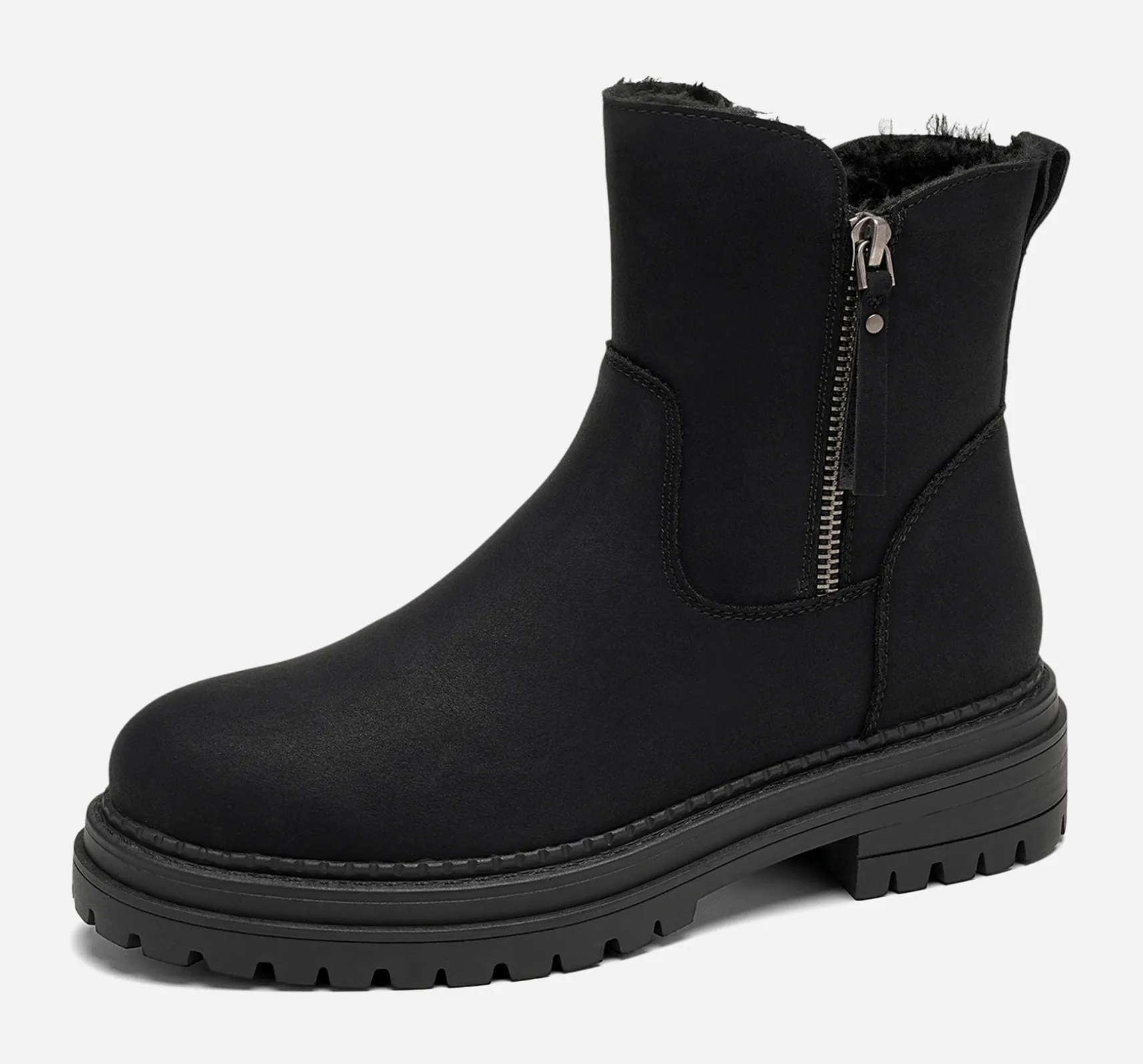 CLOU, Varmfodrade boots med dragkedja
