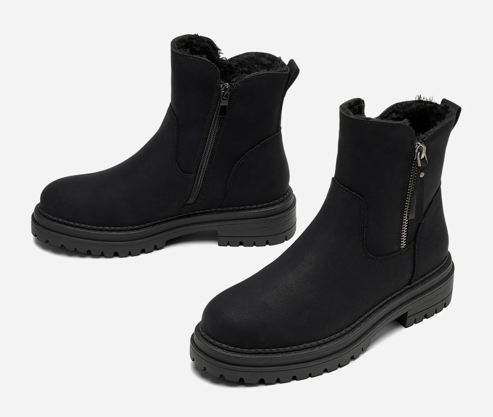CLOU, Varmfodrade boots med dragkedja