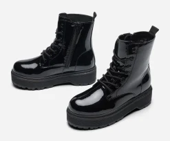 ZOEY, Varmfodrade boots med snörning